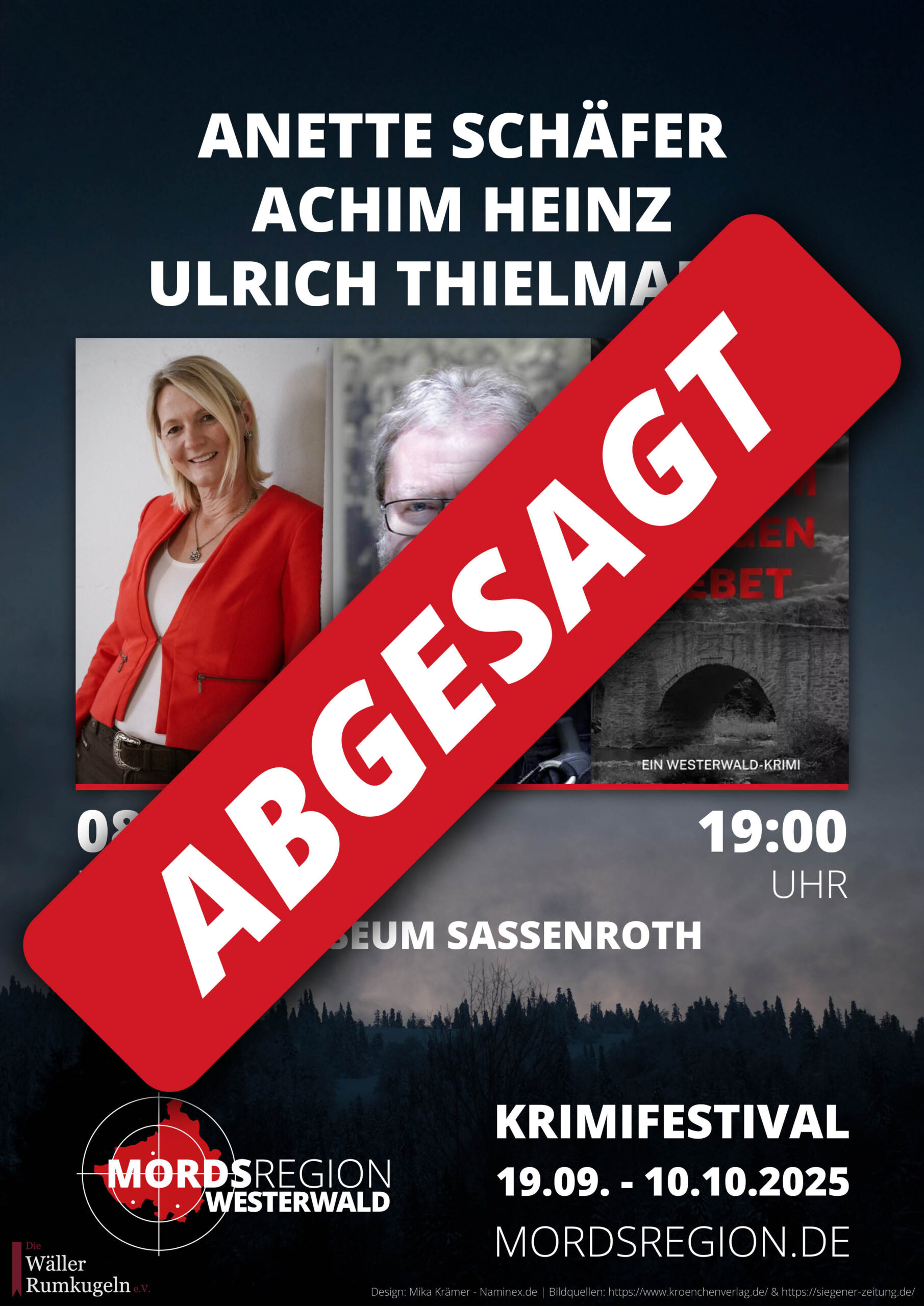 Abgesagt! Anette Schäfer, Achim Heinz, Ulrich Thielmann - Gemeinsame Lesung