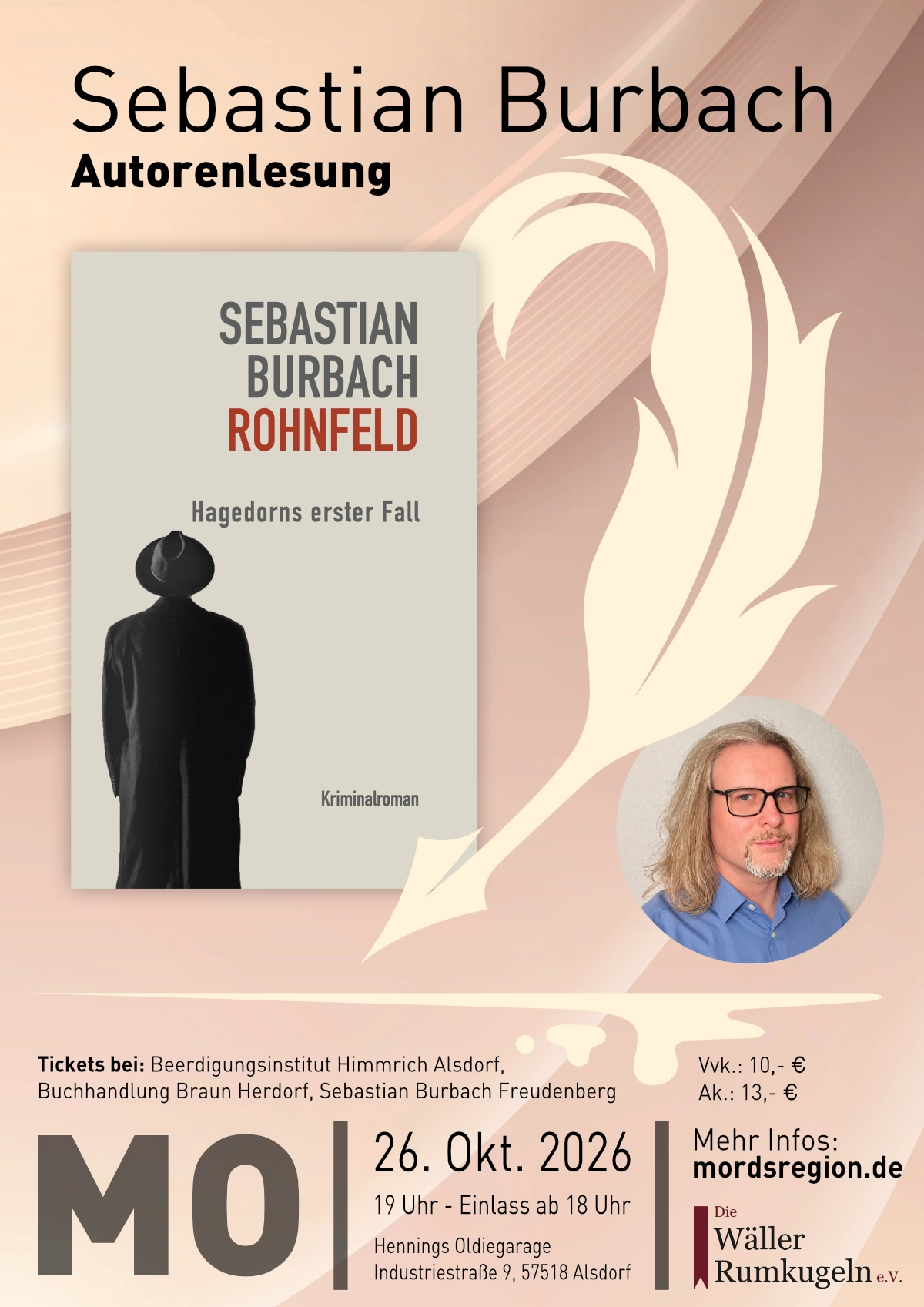 Plakat Burbach Lesung Montag 26 Oktober 2026